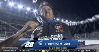 Brenden ‘Butterbean’ Queen’s Victory Lane interview at Kansas